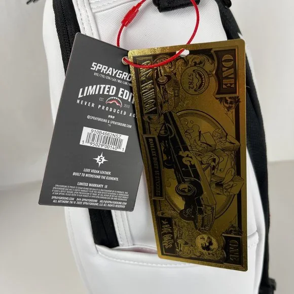 New Sprayground Scream Shark Art Piece White Backpack DLVX - Picture 6 of 11